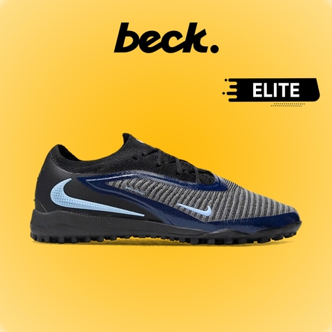 Giày Bóng Đá Nike Phantom 6 Elite Đen Vạch Xanh Biển Cổ Lửng HQ TF