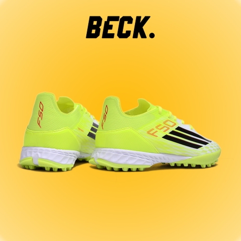 Giày Bóng Đá Adidas F50 Elite Xanh Chuối Trắng Vạch Đen HQ TF