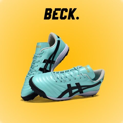 Giày Bóng Đá Asics C3 Xanh Ngọc Vạch Đen TF
