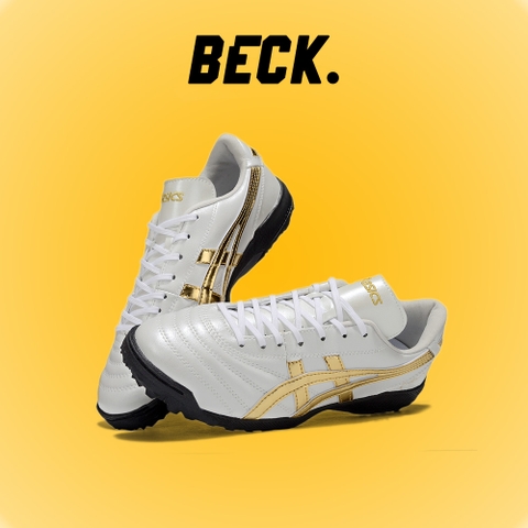 Giày Bóng Đá Asics C3 Trắng Vạch Vàng TF