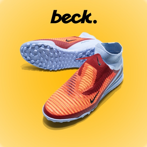 Giày Bóng Đá Nike Phantom 6 Elite Đỏ Xám Cổ Cao Giấu Dây TF