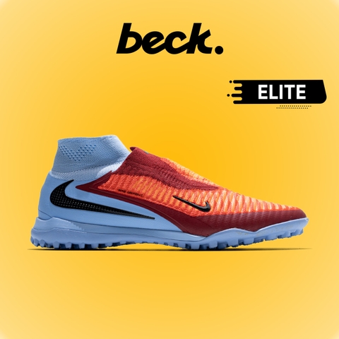 Giày Bóng Đá Nike Phantom 6 Elite Đỏ Xám Cổ Cao Giấu Dây TF