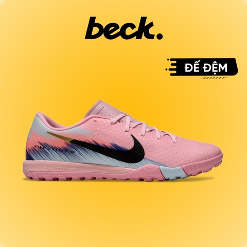 Giày Bóng Đá Nike Mercurial Vapor 16 Academy Đế Đệm United Hồng Gót Xanh TF