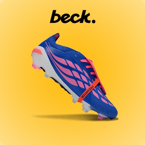 Giày Bóng Đá Adidas Predator 26 Elite Tongue Xanh Biển Hồng Lưỡi Gà Gập HQ FG
