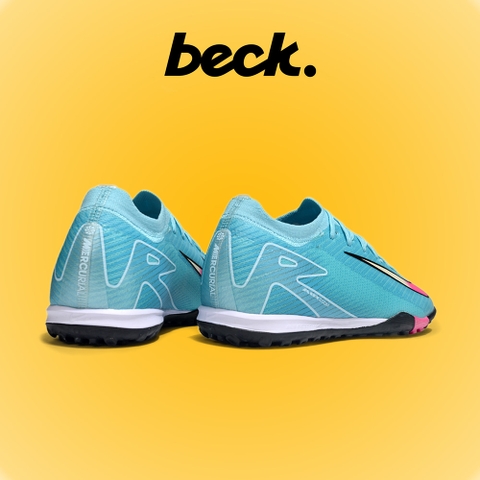 Giày Bóng Đá Trẻ Em Nike Mercurial VAPOR 16 PRO Xanh Ngọc Vạch Hồng Cổ Lửng HQ TF