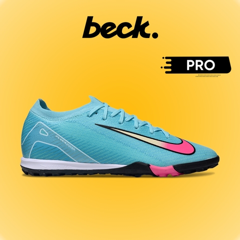 Giày Bóng Đá Nike Mercurial VAPOR 16 PRO Xanh Ngọc Vạch Hồng Cổ Lửng HQ TF
