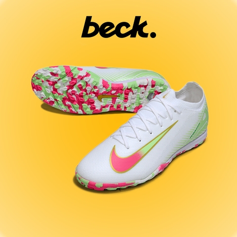 Giày Bóng Đá Nike Mercurial VAPOR 16 PRO Trắng Vạch Hồng Đế Rằn Ri Cổ Lửng HQ TF