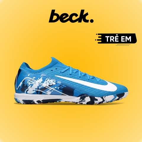 Giày Bóng Đá Trẻ Em Nike Mercurial Vapor 16 Elite V1 Xanh Biển Đế Rằn Ri Cổ Lửng TF