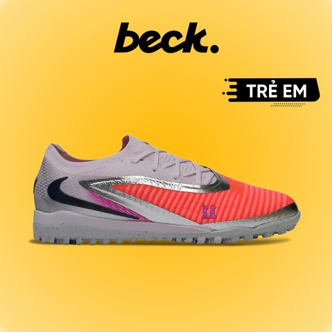 Giày Bóng Đá Trẻ Em Nike Phantom 6 Elite V1 2026 Xám Đỏ Hồng Cổ Lửng TF