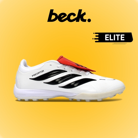Giày Bóng Đá Adidas Predator 26 Elite Trắng Vạch Đen Lưỡi Gà Lật TF