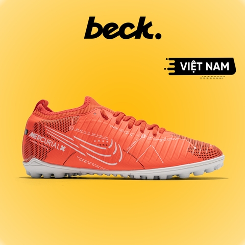 Giày Bóng Đá VN Mercurial Vic 6 Đỏ Cổ Lửng TF