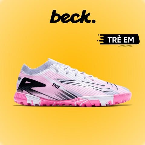 Giày Bóng Đá Trẻ Em VN Mercurial Vapor 16 Elite MDS Xám Hồng TF