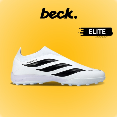 Giày Bóng Đá Adidas Predator 26 Elite LL Trắng Đen Không Dây TF