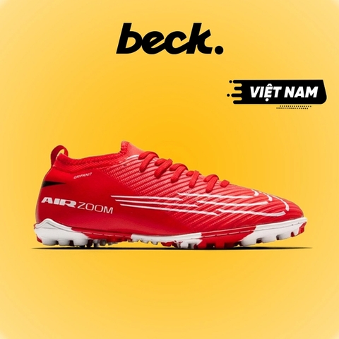 Giày Bóng Đá VN Mercurial Vapor 16 Elite TPU TF - Đỏ Trắng