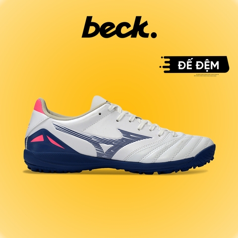 Giày Bóng Đá Mizuno Neo 4 Pro Đế Đệm Trắng Hồng Xanh Navy TF