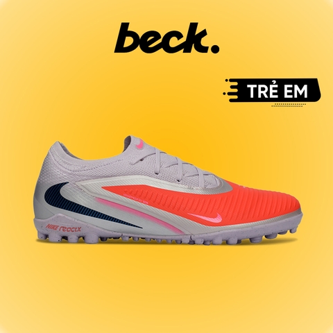 Giày Bóng Đá Trẻ Em Nike Phantom 6 Pro United 2026 Xám Đỏ Hồng Cổ Lửng TF