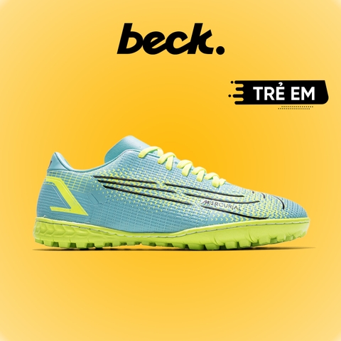 Giày Bóng Đá Trẻ Em VN Mercurial Vapor 14 Aca TF - Xanh Ngọc