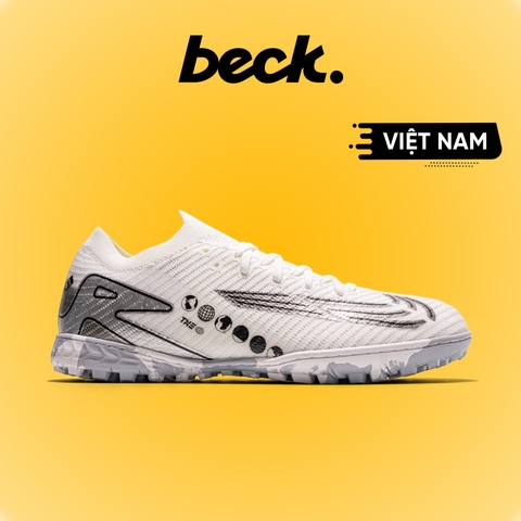 Giày Bóng Đá VN Mercurial Vapor 16 Elite Vini Trắng Bạc TF