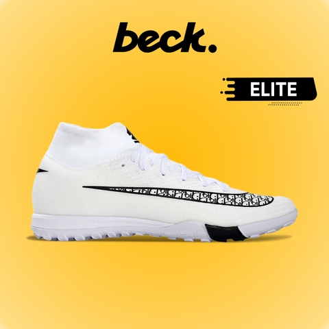 Giày Bóng Đá Nike Mercurial Superfly 10 Elite Dior Trắng Đen Cổ Cao TF
