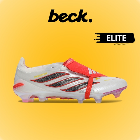 Giày Bóng Đá Adidas Predator 26 Elite Tongue Trắng Đỏ Vạch Xám Đế Bóng HQ FG