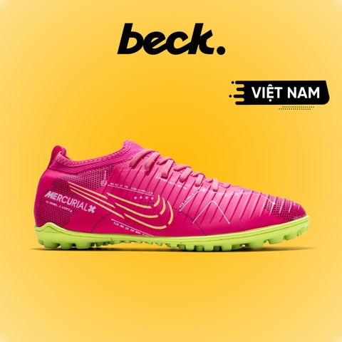 Giày Bóng Đá VN Mercurial Vic 6 Hồng Cổ Lửng TF