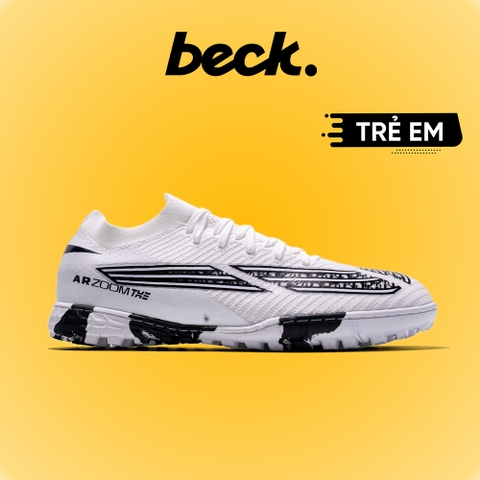 Giày Bóng Đá Trẻ Em VN Mercurial Vapor 16 Elite Dior Trắng Đen TF