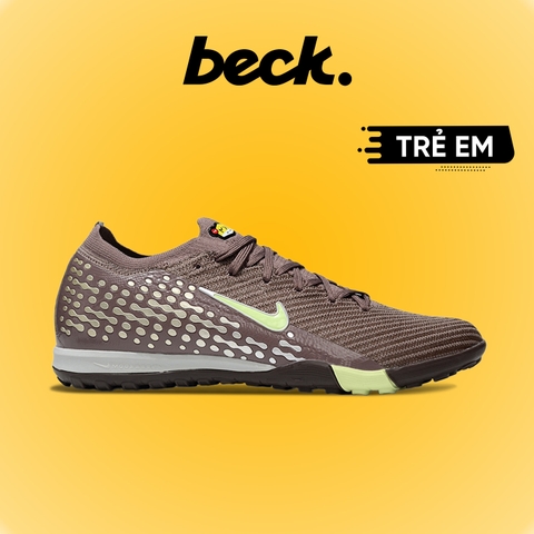 Giày Bóng Đá Trẻ Em Nike Mercurial Vapor 16 Elite Airmax Mbappe Nâu Cổ Lửng TF