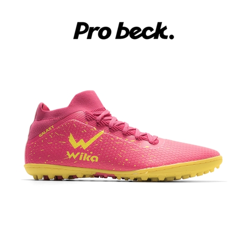 Giày Bóng Đá Wika Galaxy Light Cổ Lửng TF - Hồng Neon