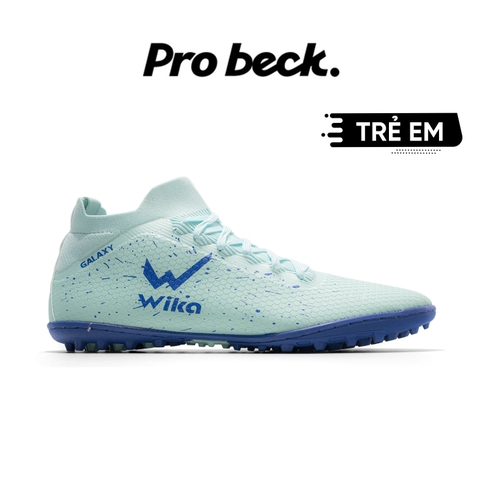 Giày Bóng Đá Trẻ Em Wika Galaxy Light Cổ Lửng TF - Xanh Ngọc