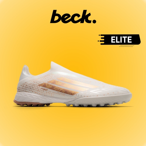 Giày Bóng Đá Adidas F50 Elite LL Mohamed Salah Trắng Vàng Không Dây TF