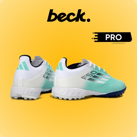 Giày Bóng Đá Adidas F50 PRO Xanh Ngọc Gót Trắng HQ TF