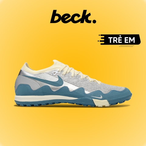 Giày Bóng Đá Trẻ Em Nike Mercurial Vapor 16 Elite Airmax Patta Xám Xanh Lục Cổ Lửng TF