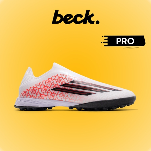 Giày Bóng Đá Adidas F50 PRO LL Yamal Trắng Hoa Hồng Đế Đen Không Dây TF