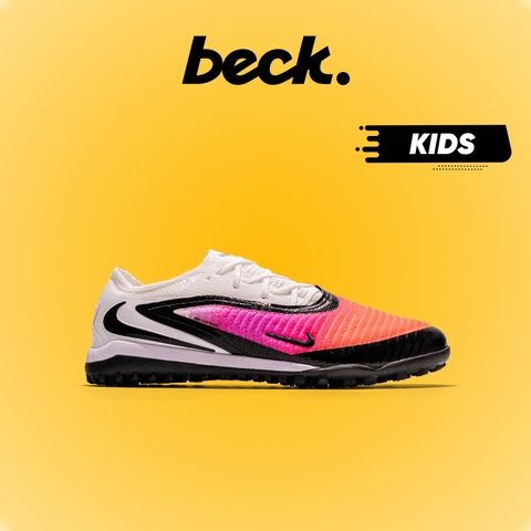 Giày Bóng Đá Trẻ Em Nike Phantom 6 Elite Đỏ Hồng Gót Trắng Cổ Lửng TF