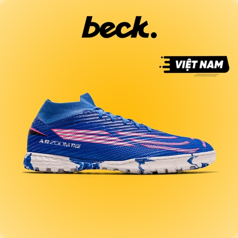 Giày Bóng Đá VN Mercurial Superfly 10 Elite Xanh Coban Cổ Cao TF