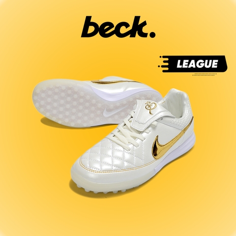 Giày Bóng Đá Nike Tiempo Legend R10 Ronaldinho Trắng Vàng HQ TF