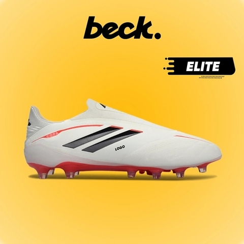 Giày Bóng Đá Copa Pure 4 Elite LL Trắng Đỏ Vạch Xám Không Dây HQ FG