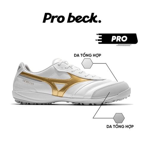 GIÀY BÓNG ĐÁ MIZUNO MORELIA SALA PRO TF - Q1GB261350 - TRẮNG/VÀNG