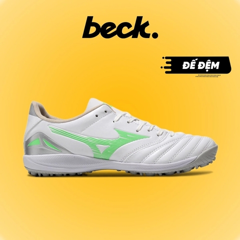 Giày Bóng Đá Mizuno Neo 4 Pro Đế Đệm Trắng Vạch Xanh Lá TF