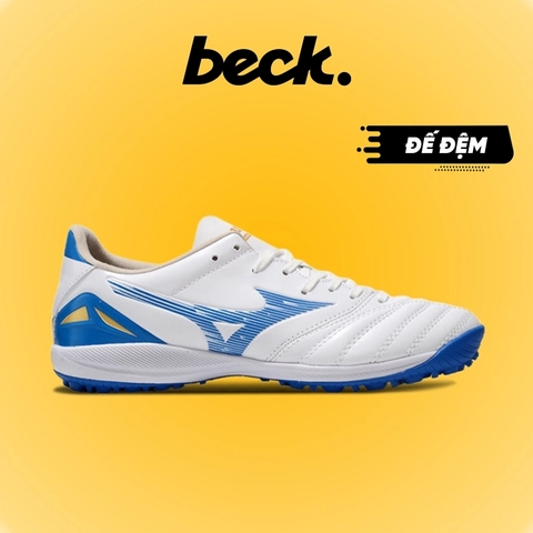 Giày Bóng Đá Mizuno Neo 4 Pro Đế Đệm Trắng Vạch Xanh Biển TF