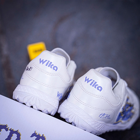 Giày Bóng Đá Trẻ Em Wika Hoàng Đức HĐ14 Elite Trắng TF