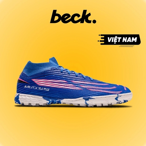 Giày Bóng Đá VN THE Mercurial Superfly 10 Elite Xanh Coban Cổ Cao TF