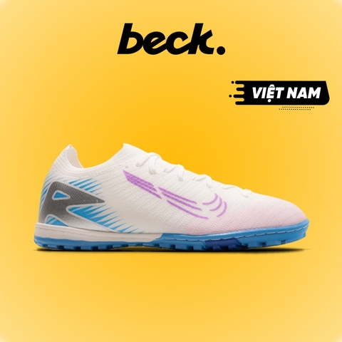 Giày Bóng Đá Winbro Mercurial Vapor 16 Elite Vải Dệt TF - Trắng Xanh Holo