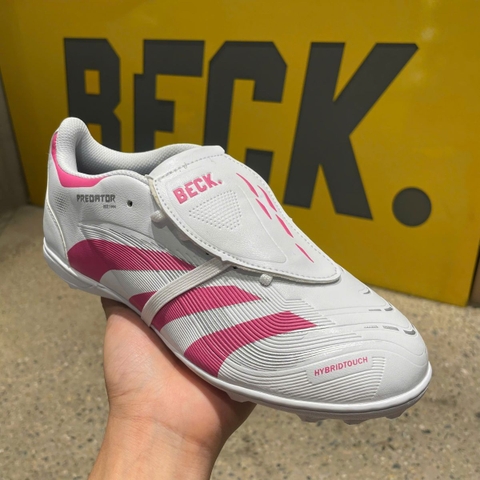 Giày Bóng Đá VN Adidas Predator 25 Lưỡi Gà Gập Chun TF - Trắng Hồng