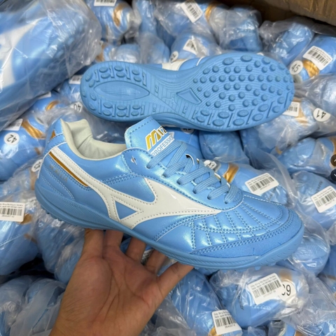Giày Bóng Đá Mizuno Morelia Sala Japan M8 Đế Đệm Xanh Ngọc Đế Xanh TF