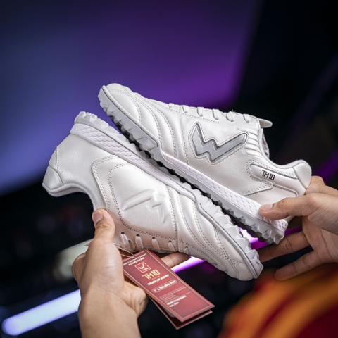 Giày Bóng Đá Wika TH10 PREMIUM Da Thật - Trắng