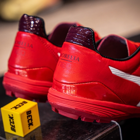 Giày Bóng Đá Mizuno Neo KL II AS Đỏ Đế Đệm TF (Khâu Sẵn Mũi Đế)