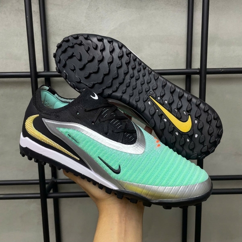 Giày Bóng Đá NIke Phantom 6 Elite Đen Xanh Ngọc Cổ Lửng HQ TF