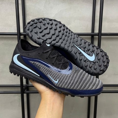 Giày Bóng Đá Nike Phantom 6 Elite Đen Vạch Xanh Biển Cổ Lửng HQ TF