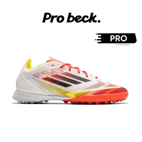 GIÀY BÓNG ĐÁ ADIDAS F50 PRO TF Pure Victory - IE1220 - TRẮNG/ĐỎ/VÀNG